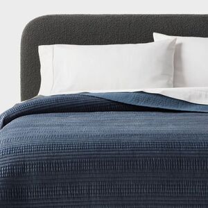 Threshold Navy Blue Quilted Cotton Quilt